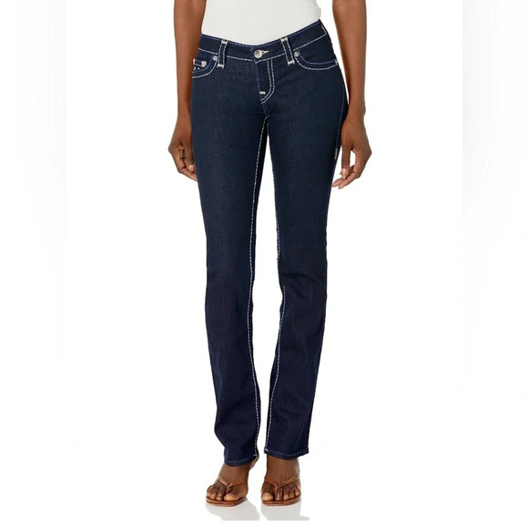 True Religion Women's Billie Low Rise Straight Sup T size 26 - Picture 2 of 9